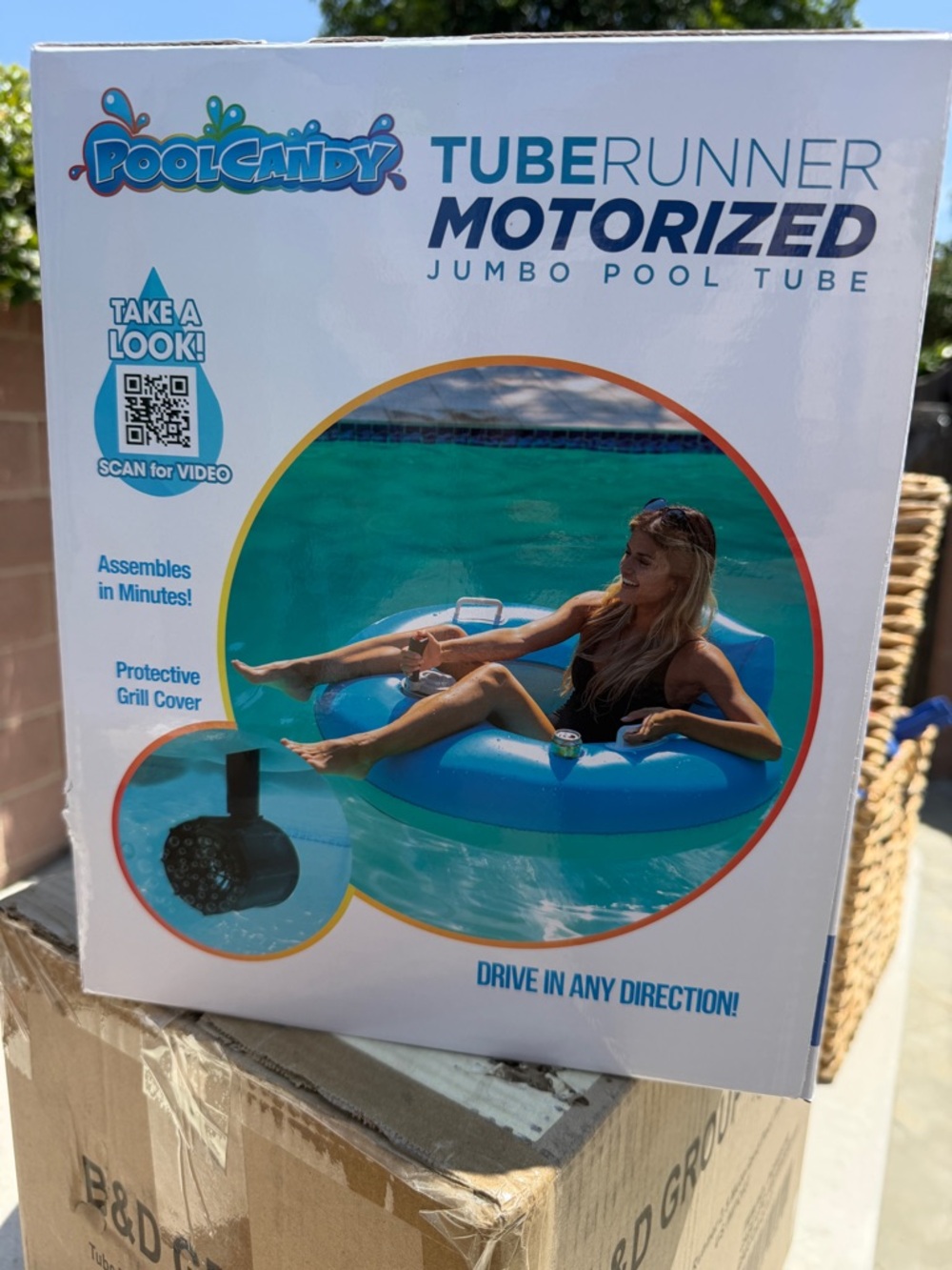 Motorized TubeRunner Jumbo Pool Tube - Blue